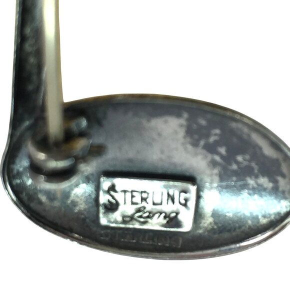 Sterling Silver Music Note LANG Statement Brooch Pin Sixteenth - Picture 5 of 5